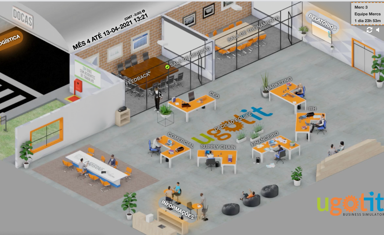 A simulation where participants run a distribution business, making strategic decisions across key areas to develop financial and business acumen.