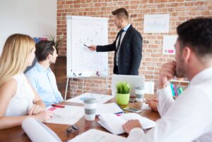 team work in meeting room